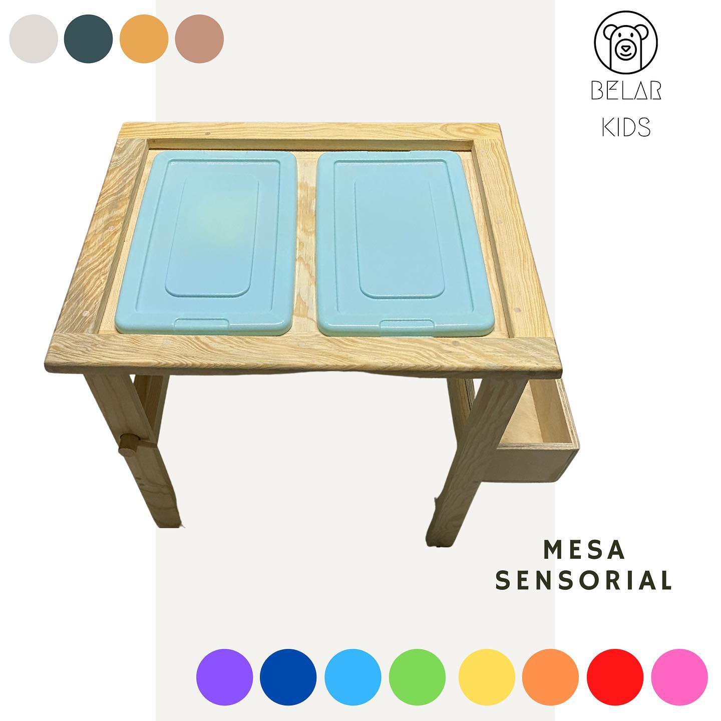 PLAYMAKER CO.™ Mesa sensorial – Mesa de actividades de interior para niños,  mesa sensorial para niños pequeños de 1 a 3 años y juegos de arena – Mesa